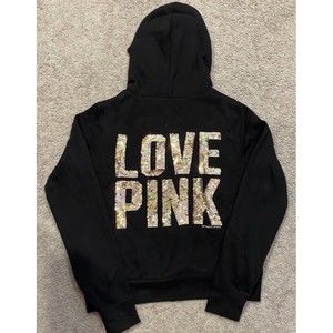VS PINK Bling Fur Lined Hoodie